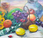 Fruits and a vase